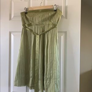 BCBGMaxAzria Green Strapless Mini Dress